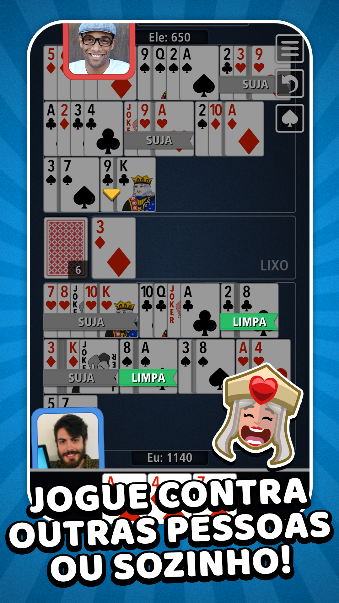 Buraco Jogatina: Play for free on your smartphone and tablet